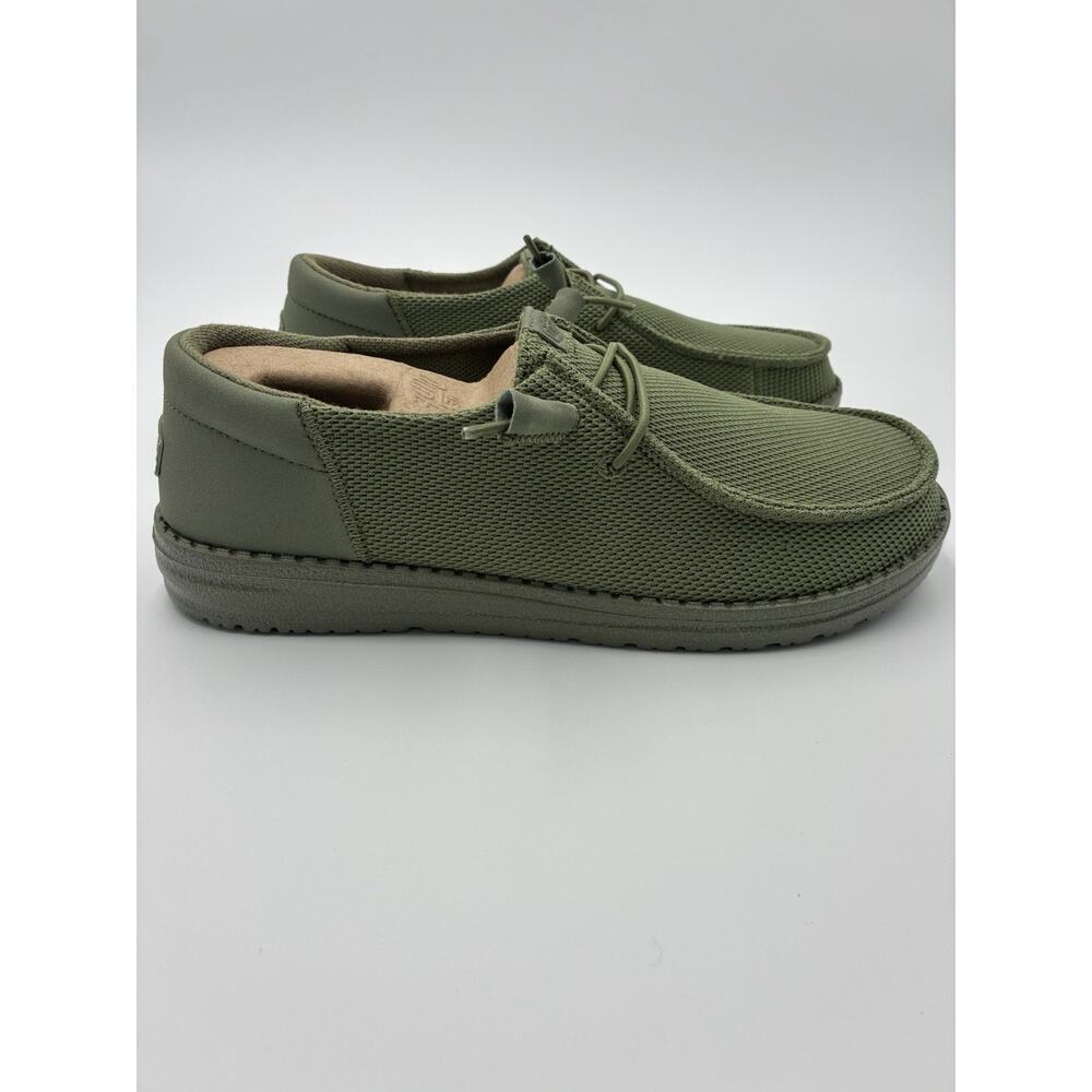 HEYDUDE Wendy Funk Mono Olive Shoes Womens US 10 EU 41 Slip On Casual